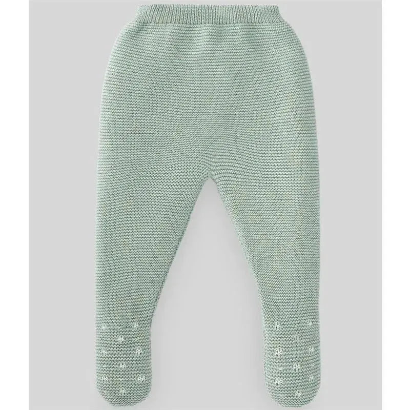 Paz Rodriguez - Take Me Home Set Knit Sweater & Leggins Nidos, Powder Green/Cream