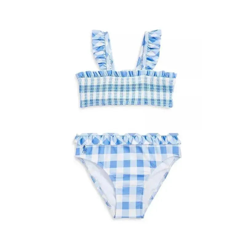 Polo Ralph Lauren Baby - 2Pk Smocked Top Gingham Swimsuit, Harbor Island Blue