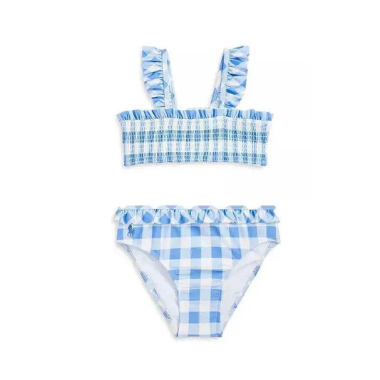 Polo Ralph Lauren Baby - 2Pk Smocked Top Gingham Swimsuit, Harbor Island Blue