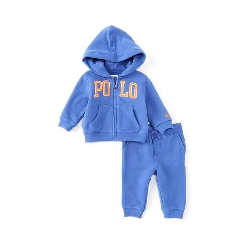 Polo Ralph Lauren - Baby Boy Logo Fleece Hoodie & Pant Set, Blue