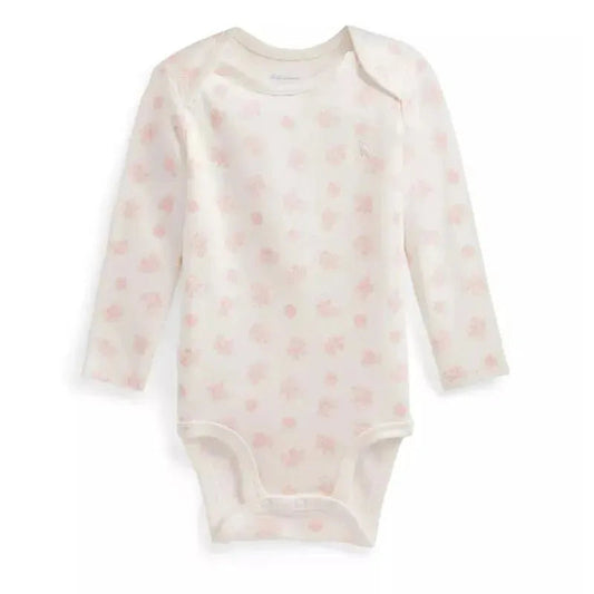 Polo Ralph Lauren Baby - Long-Sleeve Organic Cotton Interlock Knit Bodysuit, Pink