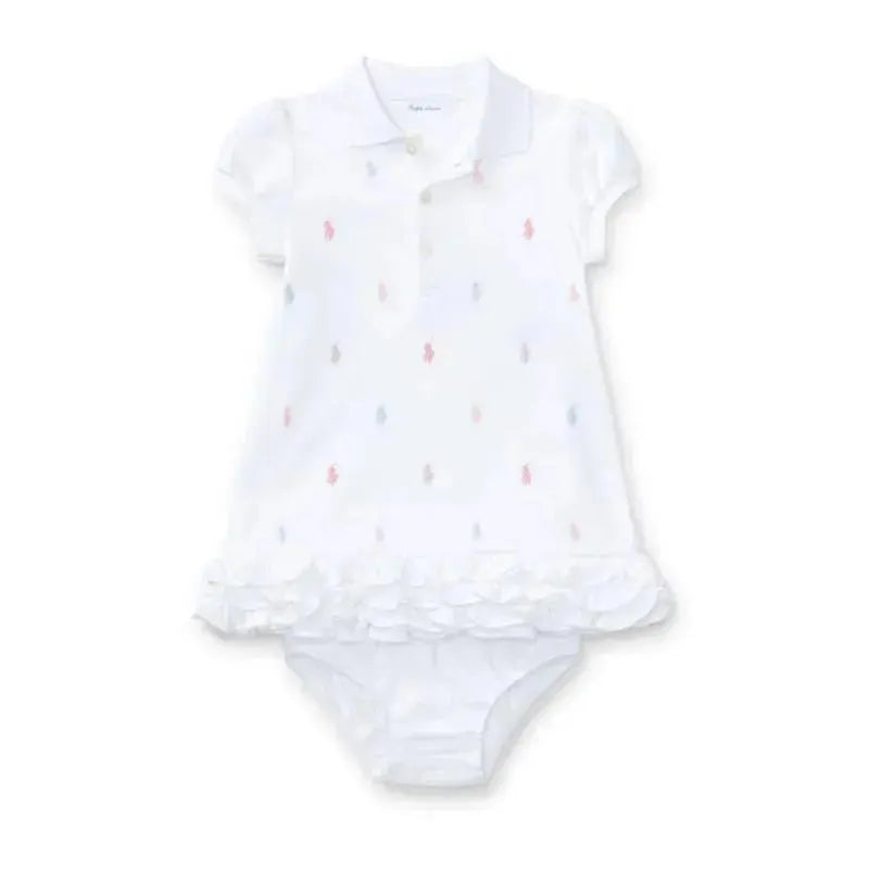 Polo Ralph Lauren Baby - Ruffled Polo Dress & Bloomer, White