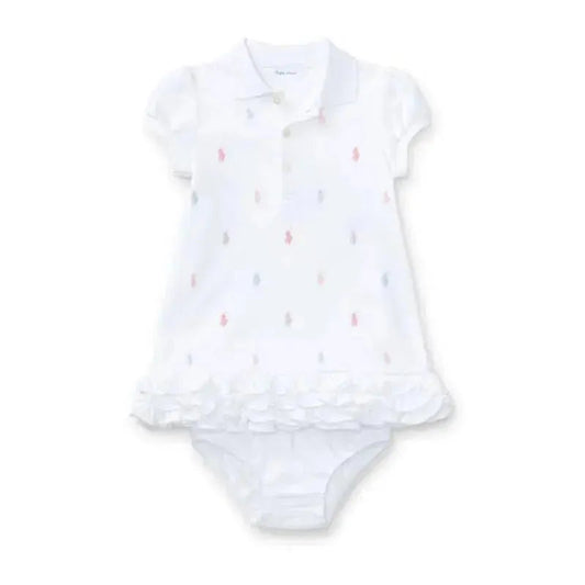 Polo Ralph Lauren Baby - Ruffled Polo Dress & Bloomer, White