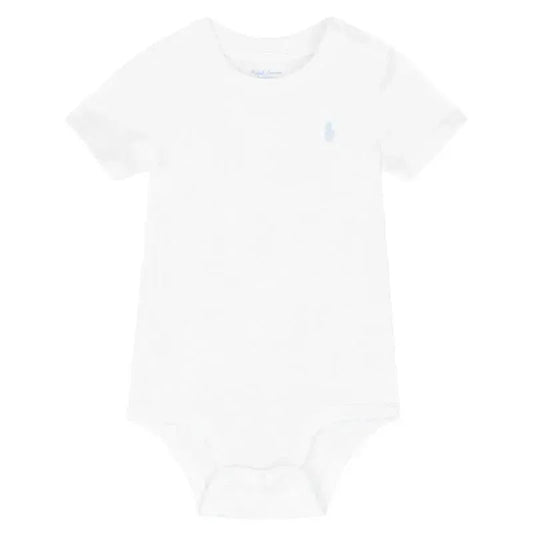 Polo Ralph Lauren Baby - Short Sleeve Jersey Knit T-Shirt Bodysuit, White