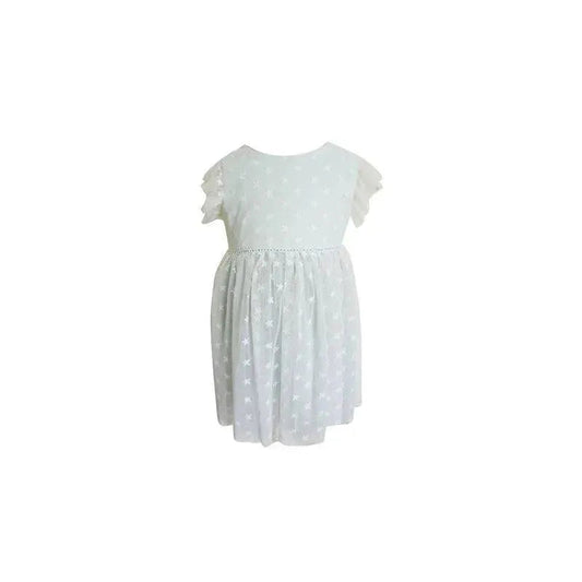 Popatu - Baby Girls Sage Green Stars Tulle Dress