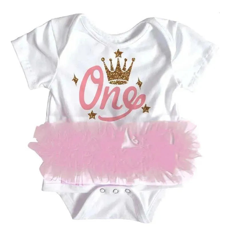Popatu Baby Tutu Bodysuit One/ Crown 12M