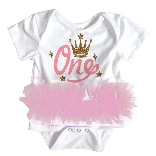 Popatu Baby Tutu Bodysuit One/ Crown 12M