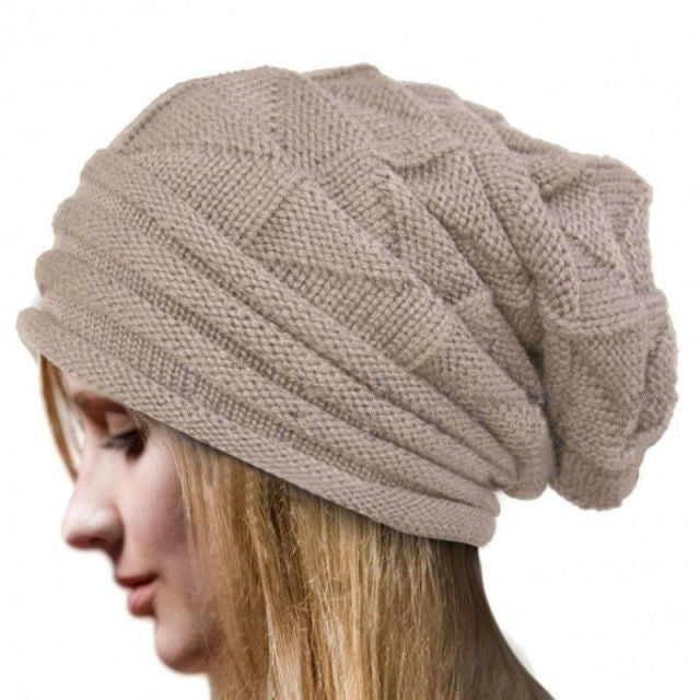 Winter Wool Baggy Beanie Hat