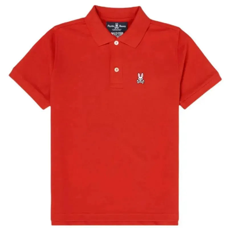 Psycho Bunny Kids - Classic Polo, Brilliant Red