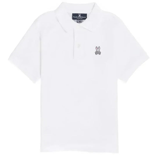 Psycho Bunny Kids - Classic Polo, White
