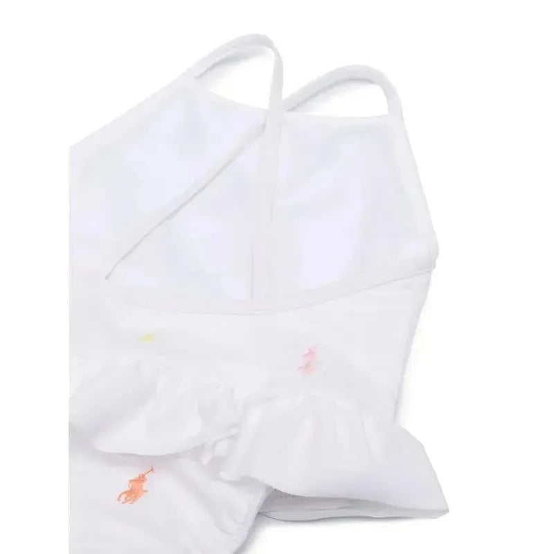 Ralph Lauren Baby - Polo Pony Embroidered Swimsuit, White