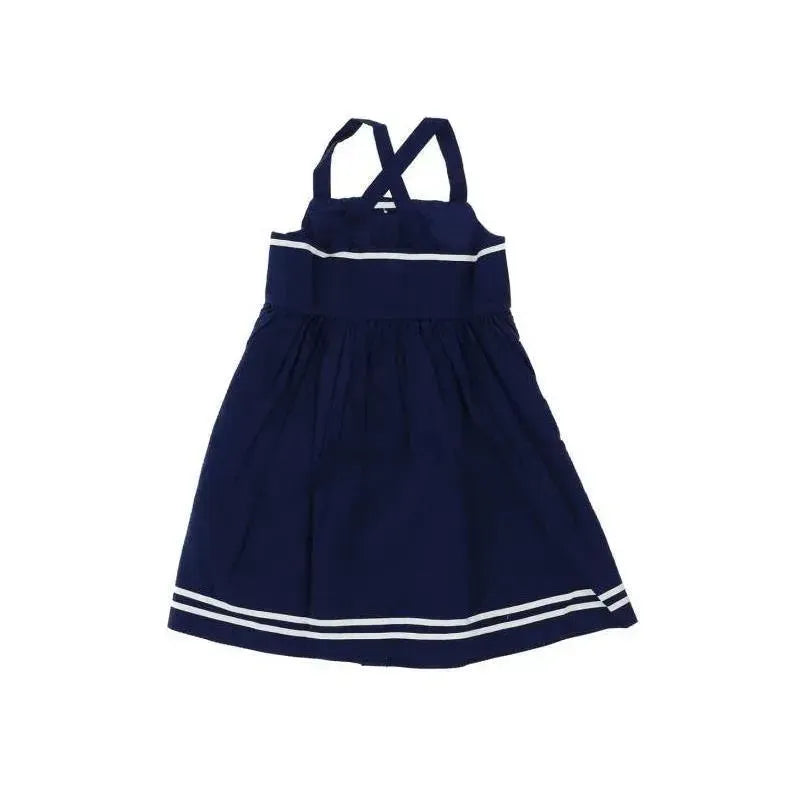 Ralph Lauren Baby - Sleeveless Nautical Seersucker Dress, Navy