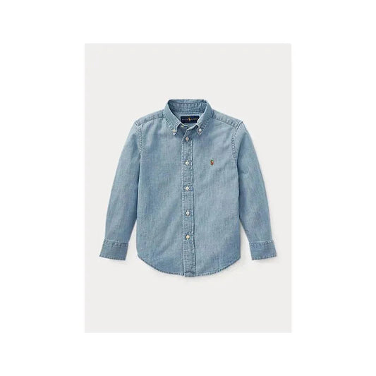 Ralph Lauren - Chambray Long Sleeve Top Shirt - Light Blue 2T