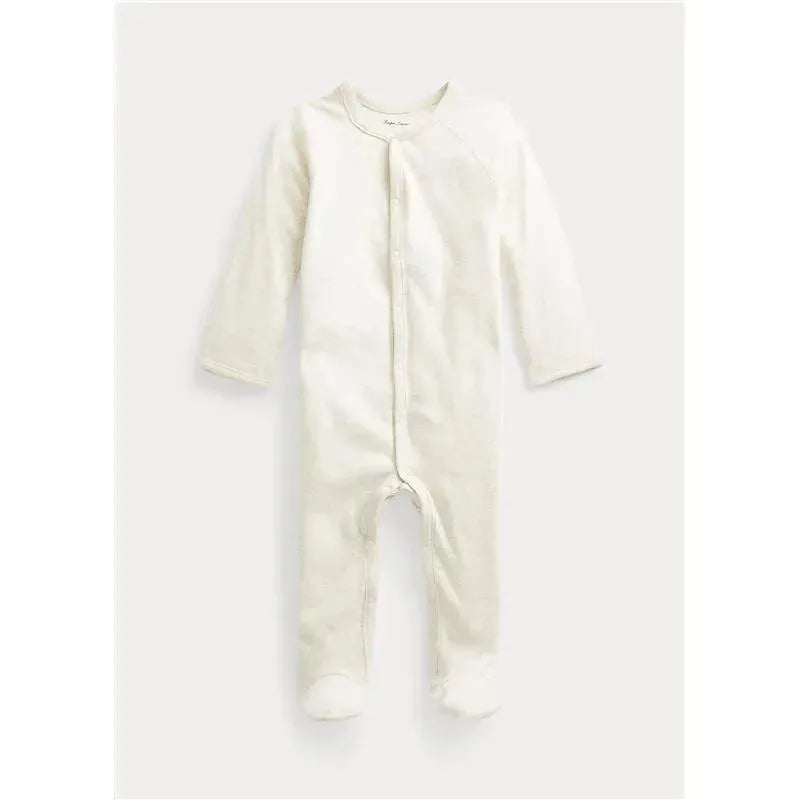 Ralph Lauren - Cotton Interlock Polo Coverall, Oatmeal Heather