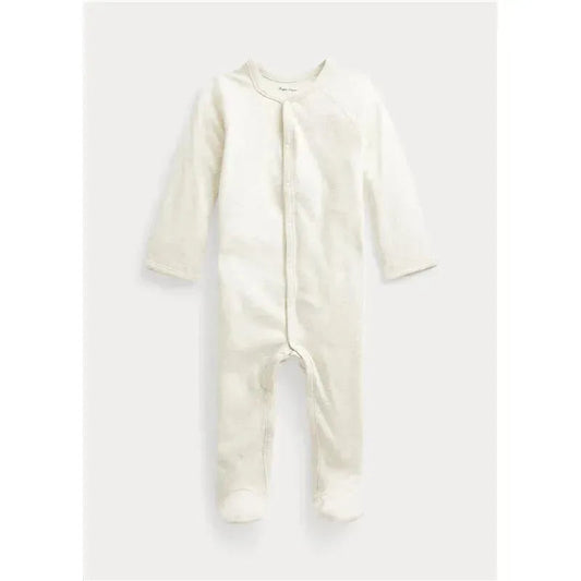 Ralph Lauren - Cotton Interlock Polo Coverall, Oatmeal Heather