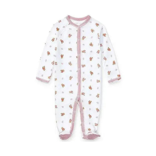 Ralph Lauren Coverall, Bear Print White/Pink