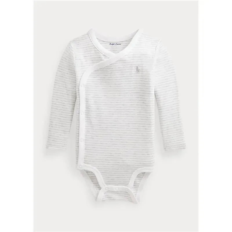 Ralph Lauren - Interlock Long Sleeve Bodysuit, Quartz Heather