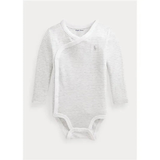 Ralph Lauren - Interlock Long Sleeve Bodysuit, Quartz Heather
