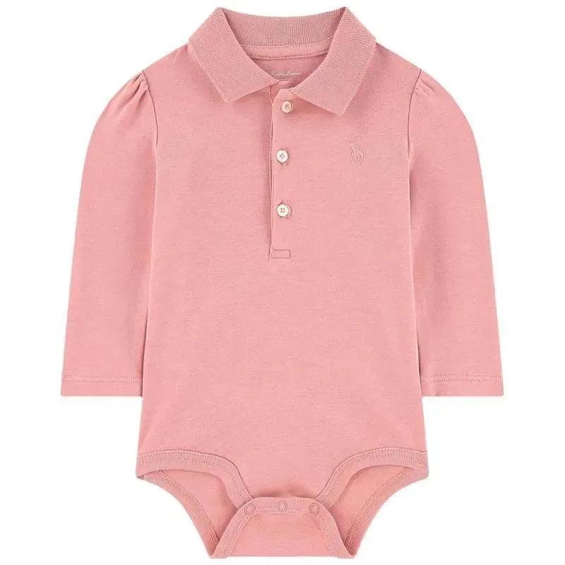 Ralph Lauren - Interlock Polo Bodysuit, Adirondack Rose