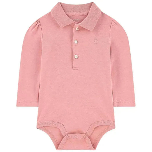Ralph Lauren - Interlock Polo Bodysuit, Adirondack Rose