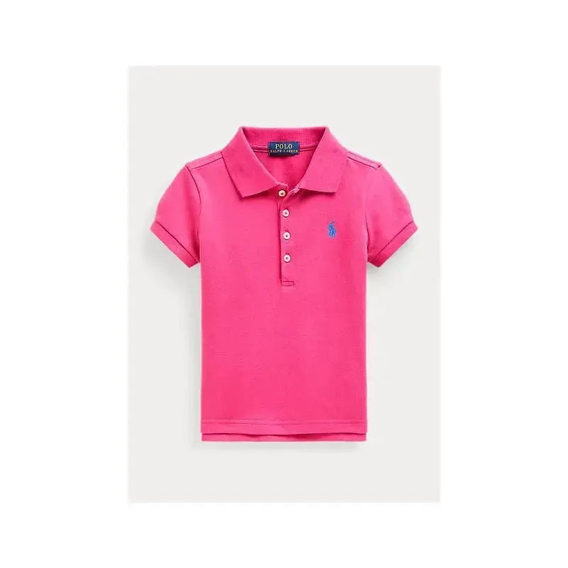 Ralph Lauren Stretch Cotton Mesh Polo Shirt - Accent Pink/Colby Blue