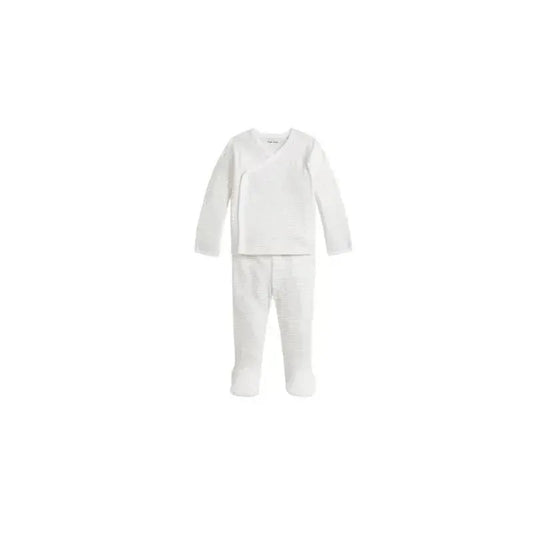 Ralph Lauren - Striped Cotton Top & Pant Set, Oatmeal Heather