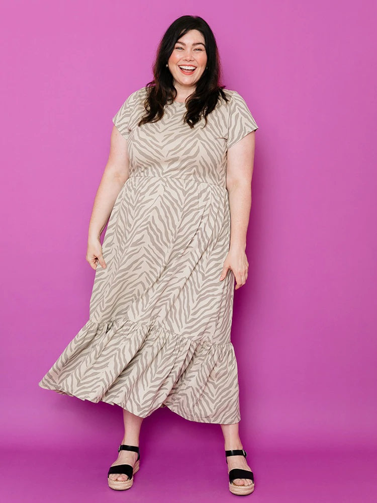 Randi Savanna Stripe Midi Dress