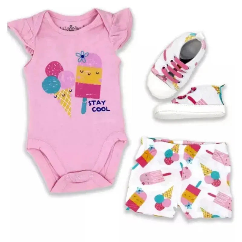 Rose Textiles - 3Pk Baby Girl Shoe Set, Stay Cool