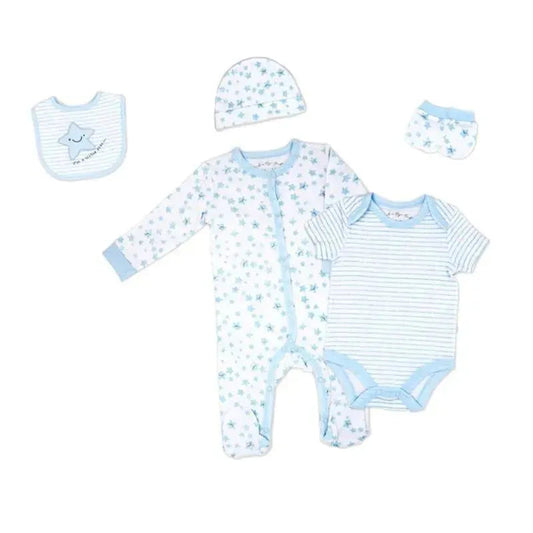 Rose Textiles - 5Pk Baby Boy Star Mesh Bag Set