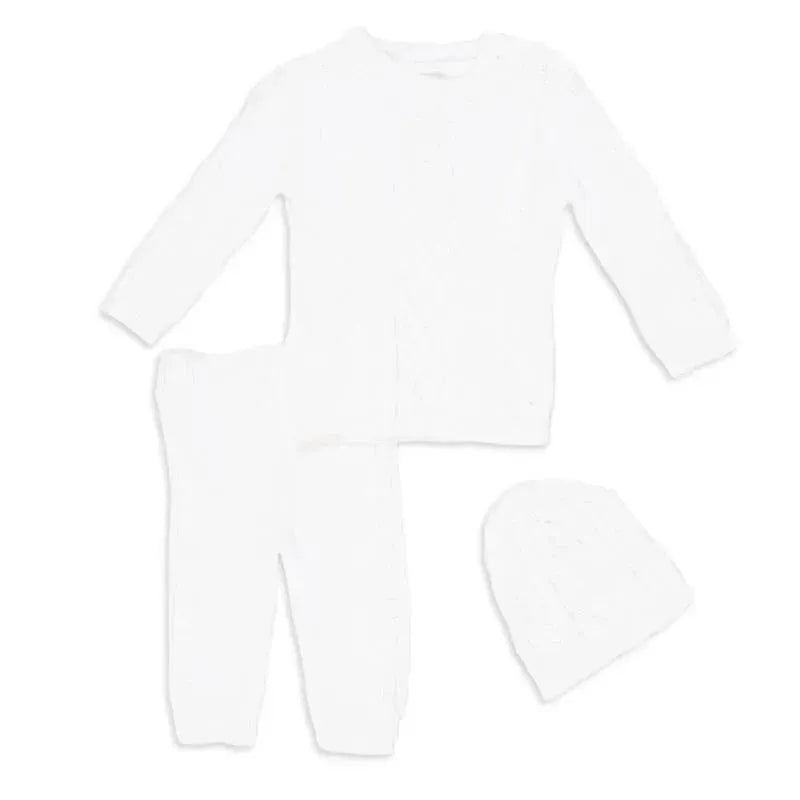 Rose Textiles - Infant Sweater And Hat Set, White