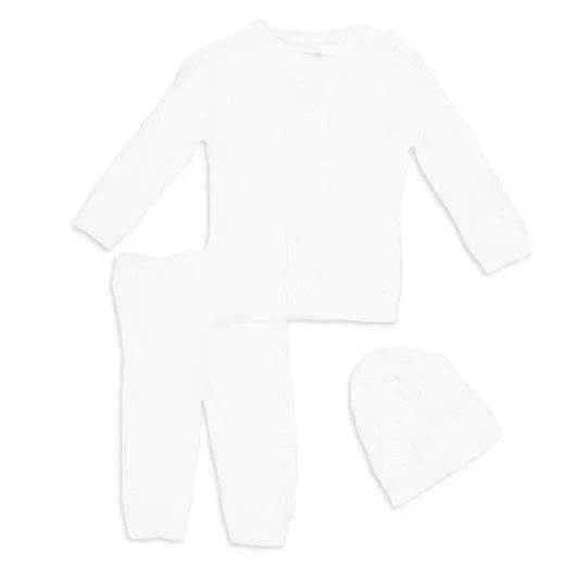 Rose Textiles - Infant Sweater And Hat Set, White