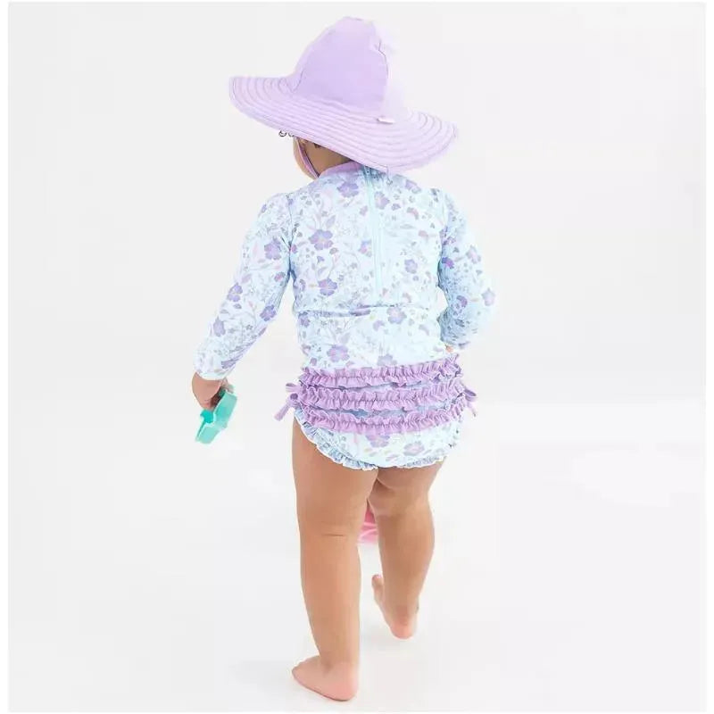 Rufflebutts - Fairytale Garden Long Sleeve One Piece Rash Guard