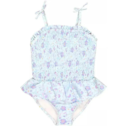 Rufflebutts - Fairytale Garden Peplum Smocked Bodice One Piece