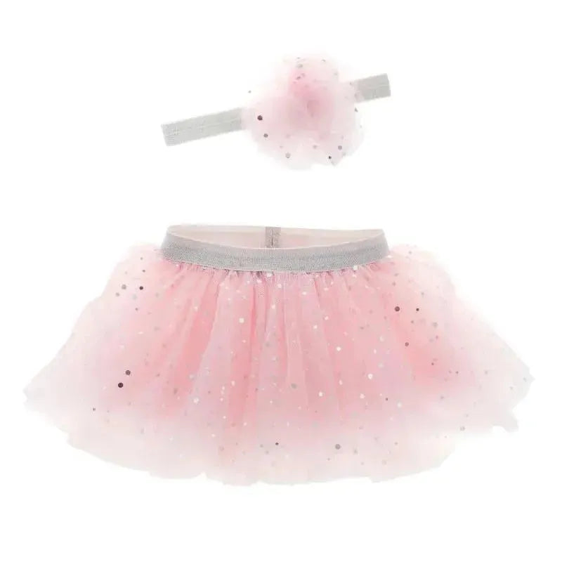 Stephen Joseph - Big Sister Tutu & Headband Set, Shimmer Pink
