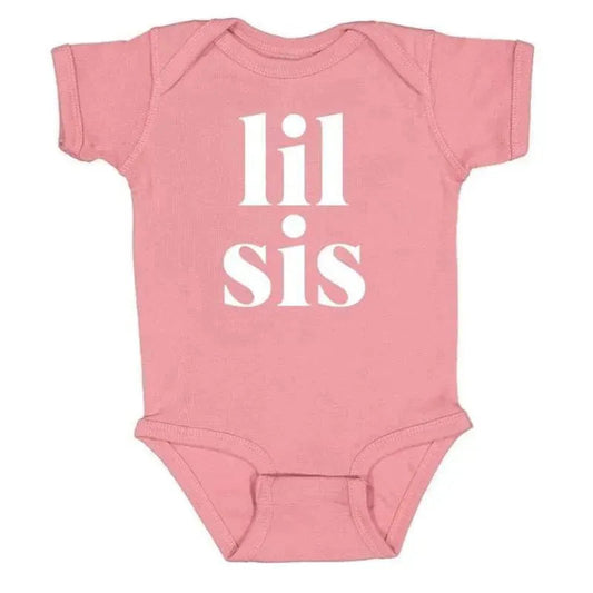 Sweet Wink - Baby Girl Lil Sis Short Sleeve Bodysuit