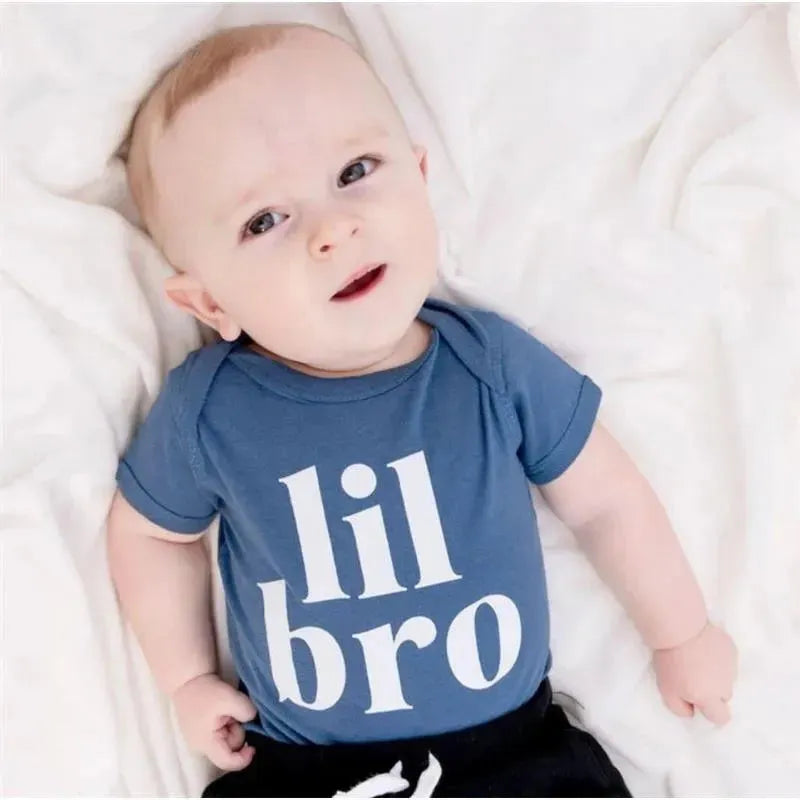Sweet Wink - Boys Baby Bodysuit Lil Brother Short Sleeve