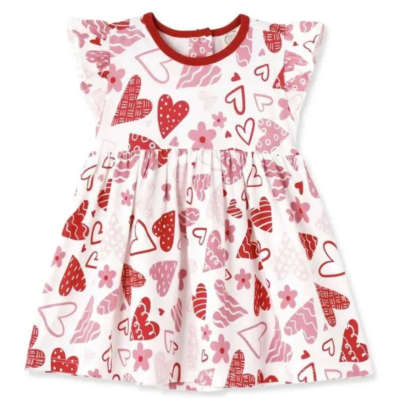 Tesa Babe - Baby Girl's Valentine Hearts Bamboo Dress
