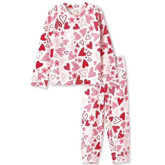 Tesa Babe - Girl's Valentine Hearts Bamboo Pajama Set
