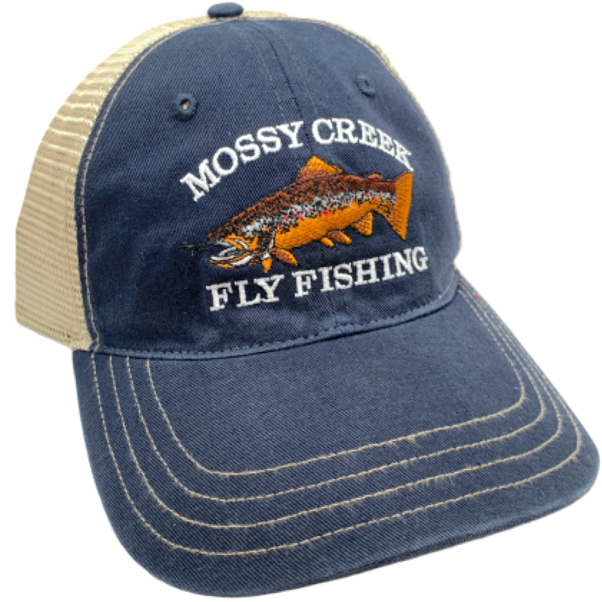 Mossy Creek Logo Unstructured Trucker Navy