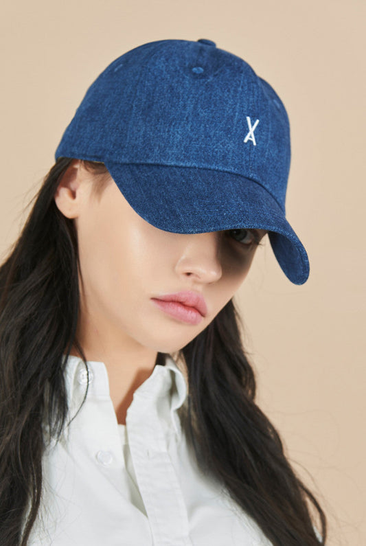VARZAR Cap Hat Bajal Logo Overfit Denim Ball Dap Indigo
