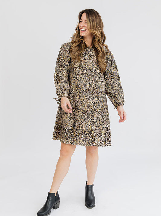 Yashvi Midnight Long Sleeve Dress