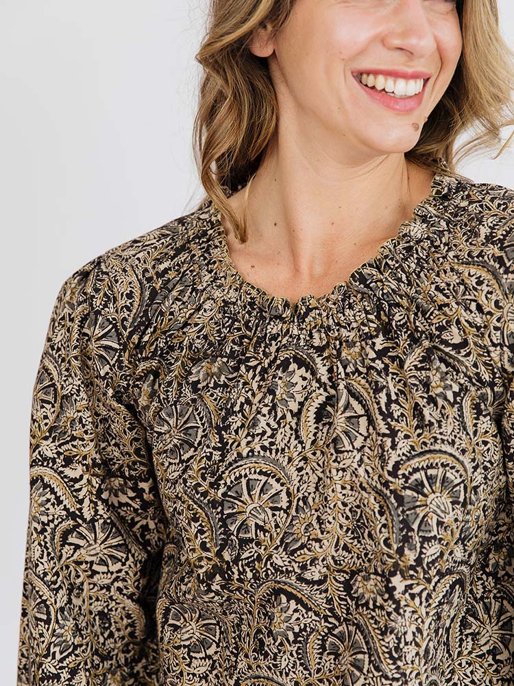 Yashvi Midnight Long Sleeve Dress