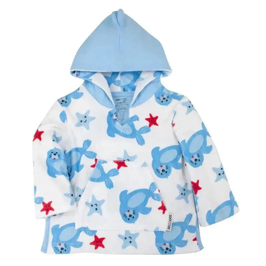 Zoocchini - Baby Terry Swim Coverup Sunny The Seal, M/L